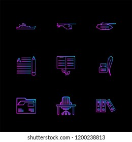 Set of 9 icons, for web, internet, mobile apps, interface design: business, finance, shopping, communication, fitness, computer, media, transportation, travel, easter, christmas, summer, device