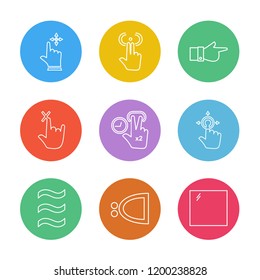 Set of 9 icons, for web, internet, mobile apps, interface design: business, finance, shopping, communication, fitness, computer, media, transportation, travel, easter, christmas, summer, device