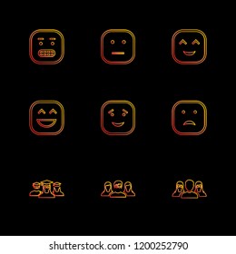 Set of 9 icons, for web, internet, mobile apps, interface design: business, finance, shopping, communication, fitness, computer, media, transportation, travel, easter, christmas, summer, device