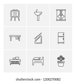 Set of 9 icons, for web, internet, mobile apps, interface design: business, finance, shopping, communication, fitness, computer, media, transportation, travel, easter, christmas, summer, device
