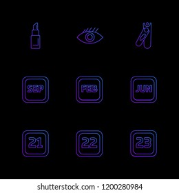 Set of 9 icons, for web, internet, mobile apps, interface design: business, finance, shopping, communication, fitness, computer, media, transportation, travel, easter, christmas, summer, device