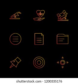 Set of 9 icons, for web, internet, mobile apps, interface design: business, finance, shopping, communication, fitness, computer, media, transportation, travel, easter, christmas, summer, device