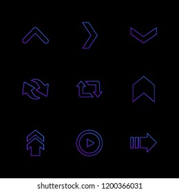 Set of 9 icons, for web, internet, mobile apps, interface design: business, finance, shopping, communication, fitness, computer, media, transportation, travel, easter, christmas, summer, device