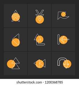 Set of 9 icons, for web, internet, mobile apps, interface design: business, finance, shopping, communication, fitness, computer, media, transportation, travel, easter, christmas, summer, device