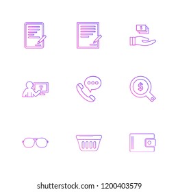 Set of 9 icons, for web, internet, mobile apps, interface design: business, finance, shopping, communication, fitness, computer, media, transportation, travel, easter, christmas, summer, device