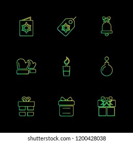 Set of 9 icons, for web, internet, mobile apps, interface design: business, finance, shopping, communication, fitness, computer, media, transportation, travel, easter, christmas, summer, device