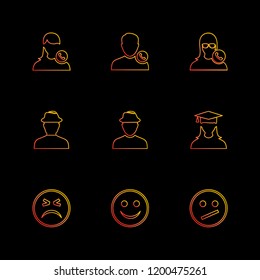 Set of 9 icons, for web, internet, mobile apps, interface design: business, finance, shopping, communication, fitness, computer, media, transportation, travel, easter, christmas, summer, device