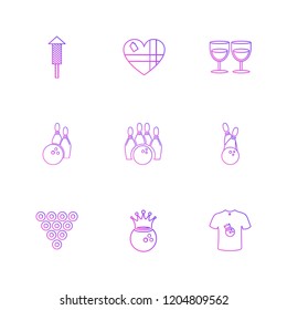 Set of 9 icons, for web, internet, mobile apps, interface design: business, finance, shopping, communication, fitness, computer, media, transportation, travel, easter, christmas, summer, device