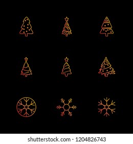 Set of 9 icons, for web, internet, mobile apps, interface design: business, finance, shopping, communication, fitness, computer, media, transportation, travel, easter, christmas, summer, device