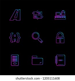 Set of 9 icons, for web, internet, mobile apps, interface design: business, finance, shopping, communication, fitness, computer, media, transportation, travel, easter, christmas, summer, device