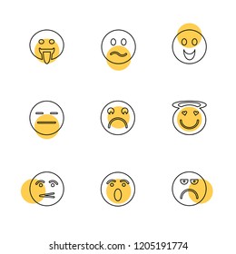 Set of 9 icons, for web, internet, mobile apps, interface design: business, finance, shopping, communication, fitness, computer, media, transportation, travel, easter, christmas, summer, device