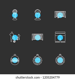 Set of 9 icons, for web, internet, mobile apps, interface design: business, finance, shopping, communication, fitness, computer, media, transportation, travel, easter, christmas, summer, device