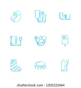 Set of 9 icons, for web, internet, mobile apps, interface design: business, finance, shopping, communication, fitness, computer, media, transportation, travel, easter, christmas, summer, device