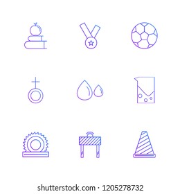 Set of 9 icons, for web, internet, mobile apps, interface design: business, finance, shopping, communication, fitness, computer, media, transportation, travel, easter, christmas, summer, device