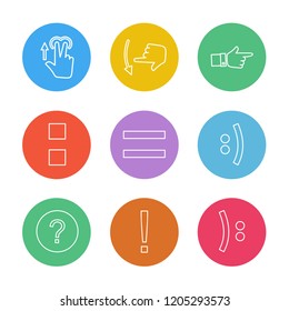 Set of 9 icons, for web, internet, mobile apps, interface design: business, finance, shopping, communication, fitness, computer, media, transportation, travel, easter, christmas, summer, device