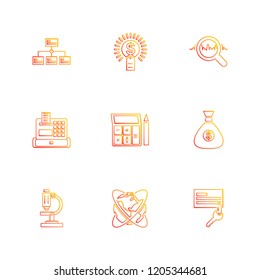 Set of 9 icons, for web, internet, mobile apps, interface design: business, finance, shopping, communication, fitness, computer, media, transportation, travel, easter, christmas, summer, device