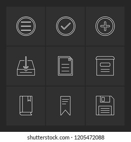 Set of 9 icons, for web, internet, mobile apps, interface design: business, finance, shopping, communication, fitness, computer, media, transportation, travel, easter, christmas, summer, device