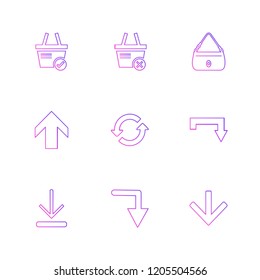 Set of 9 icons, for web, internet, mobile apps, interface design: business, finance, shopping, communication, fitness, computer, media, transportation, travel, easter, christmas, summer, device