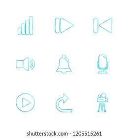Set of 9 icons, for web, internet, mobile apps, interface design: business, finance, shopping, communication, fitness, computer, media, transportation, travel, easter, christmas, summer, device