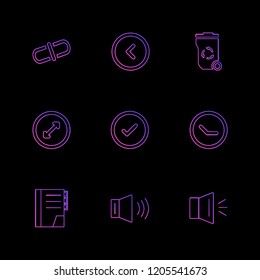 Set of 9 icons, for web, internet, mobile apps, interface design: business, finance, shopping, communication, fitness, computer, media, transportation, travel, easter, christmas, summer, device
