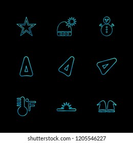 Set of 9 icons, for web, internet, mobile apps, interface design: business, finance, shopping, communication, fitness, computer, media, transportation, travel, easter, christmas, summer, device