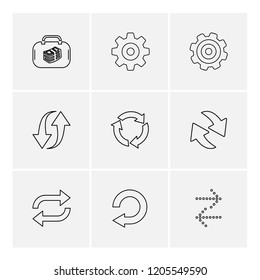 Set of 9 icons, for web, internet, mobile apps, interface design: business, finance, shopping, communication, fitness, computer, media, transportation, travel, easter, christmas, summer, device