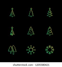 Set of 9 icons, for web, internet, mobile apps, interface design: business, finance, shopping, communication, fitness, computer, media, transportation, travel, easter, christmas, summer, device