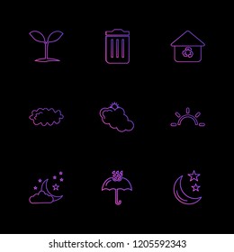 Set of 9 icons, for web, internet, mobile apps, interface design: business, finance, shopping, communication, fitness, computer, media, transportation, travel, easter, christmas, summer, device