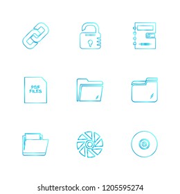 Set of 9 icons, for web, internet, mobile apps, interface design: business, finance, shopping, communication, fitness, computer, media, transportation, travel, easter, christmas, summer, device