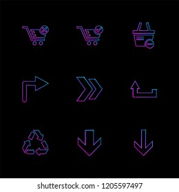 Set of 9 icons, for web, internet, mobile apps, interface design: business, finance, shopping, communication, fitness, computer, media, transportation, travel, easter, christmas, summer, device