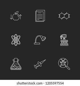 Set of 9 icons, for web, internet, mobile apps, interface design: business, finance, shopping, communication, fitness, computer, media, transportation, travel, easter, christmas, summer, device