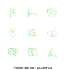 Set of 9 icons, for web, internet, mobile apps, interface design: business, finance, shopping, communication, fitness, computer, media, transportation, travel, easter, christmas, summer, device