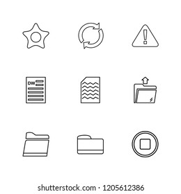 Set of 9 icons, for web, internet, mobile apps, interface design: business, finance, shopping, communication, fitness, computer, media, transportation, travel, easter, christmas, summer, device