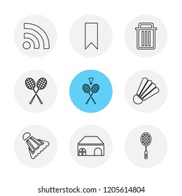 Set of 9 icons, for web, internet, mobile apps, interface design: business, finance, shopping, communication, fitness, computer, media, transportation, travel, easter, christmas, summer, device