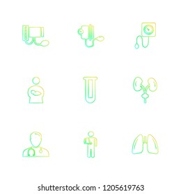 Set of 9 icons, for web, internet, mobile apps, interface design: business, finance, shopping, communication, fitness, computer, media, transportation, travel, easter, christmas, summer, device