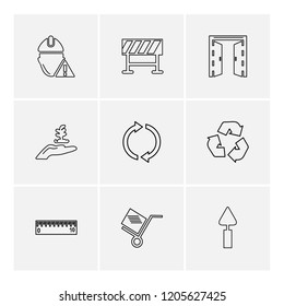 Set of 9 icons, for web, internet, mobile apps, interface design: business, finance, shopping, communication, fitness, computer, media, transportation, travel, easter, christmas, summer, device