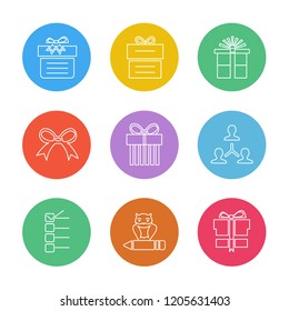 Set of 9 icons, for web, internet, mobile apps, interface design: business, finance, shopping, communication, fitness, computer, media, transportation, travel, easter, christmas, summer, device