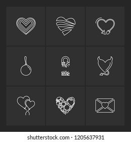 Set of 9 icons, for web, internet, mobile apps, interface design: business, finance, shopping, communication, fitness, computer, media, transportation, travel, easter, christmas, summer, device