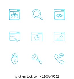 Set of 9 icons, for web, internet, mobile apps, interface design: business, finance, shopping, communication, fitness, computer, media, transportation, travel, easter, christmas, summer, device