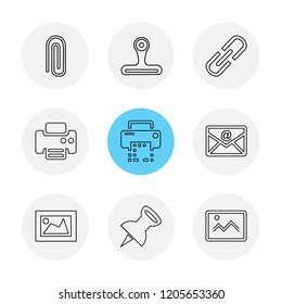 Set of 9 icons, for web, internet, mobile apps, interface design: business, finance, shopping, communication, fitness, computer, media, transportation, travel, easter, christmas, summer, device