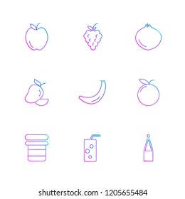 Set of 9 icons, for web, internet, mobile apps, interface design: business, finance, shopping, communication, fitness, computer, media, transportation, travel, easter, christmas, summer, device