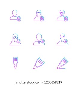 Set of 9 icons, for web, internet, mobile apps, interface design: business, finance, shopping, communication, fitness, computer, media, transportation, travel, easter, christmas, summer, device