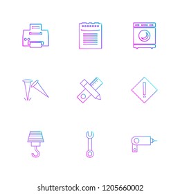 Set of 9 icons, for web, internet, mobile apps, interface design: business, finance, shopping, communication, fitness, computer, media, transportation, travel, easter, christmas, summer, device