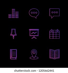Set of 9 icons, for web, internet, mobile apps, interface design: business, finance, shopping, communication, fitness, computer, media, transportation, travel, easter, christmas, summer, device