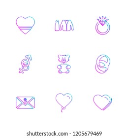 Set of 9 icons, for web, internet, mobile apps, interface design: business, finance, shopping, communication, fitness, computer, media, transportation, travel, easter, christmas, summer, device