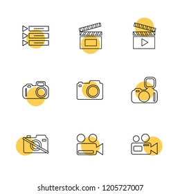 Set of 9 icons, for web, internet, mobile apps, interface design: business, finance, shopping, communication, fitness, computer, media, transportation, travel, easter, christmas, summer, device