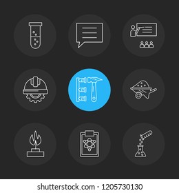 Set of 9 icons, for web, internet, mobile apps, interface design: business, finance, shopping, communication, fitness, computer, media, transportation, travel, easter, christmas, summer, device