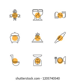 Set of 9 icons, for web, internet, mobile apps, interface design: business, finance, shopping, communication, fitness, computer, media, transportation, travel, easter, christmas, summer, device