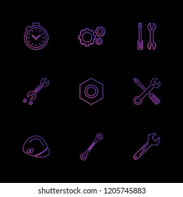 Set of 9 icons, for web, internet, mobile apps, interface design: business, finance, shopping, communication, fitness, computer, media, transportation, travel, easter, christmas, summer, device