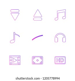 Set of 9 icons, for web, internet, mobile apps, interface design: business, finance, shopping, communication, fitness, computer, media, transportation, travel, easter, christmas, summer, device